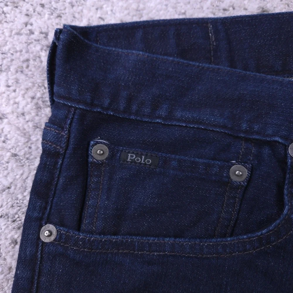 Polo Ralph Lauren Jeans Mens 32x30 Sullivan Slim Fit Stretch Denim Dark Blue